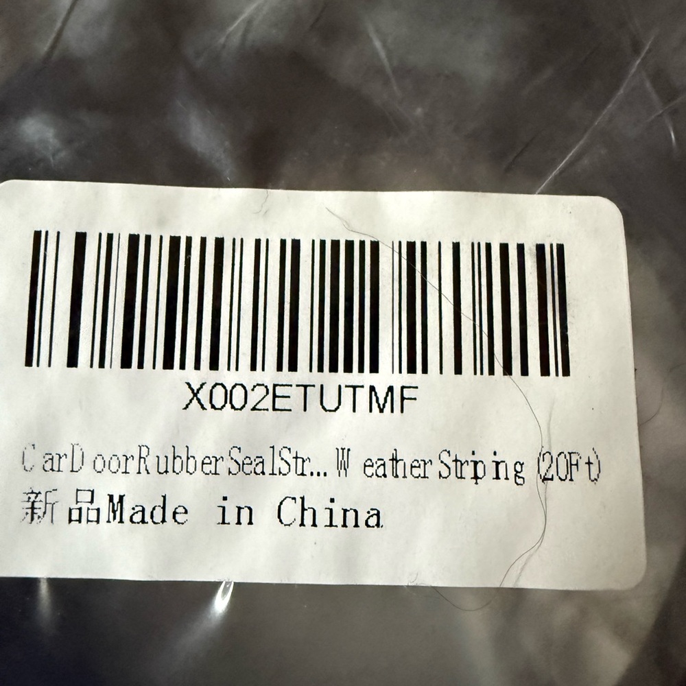 Car Door Rubber Seal Strip - Black
